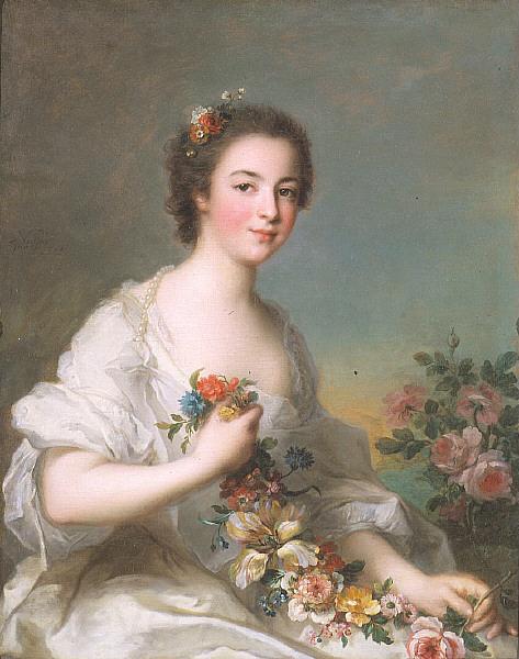 Jean Marc Nattier Portrait of a Lady France oil painting art